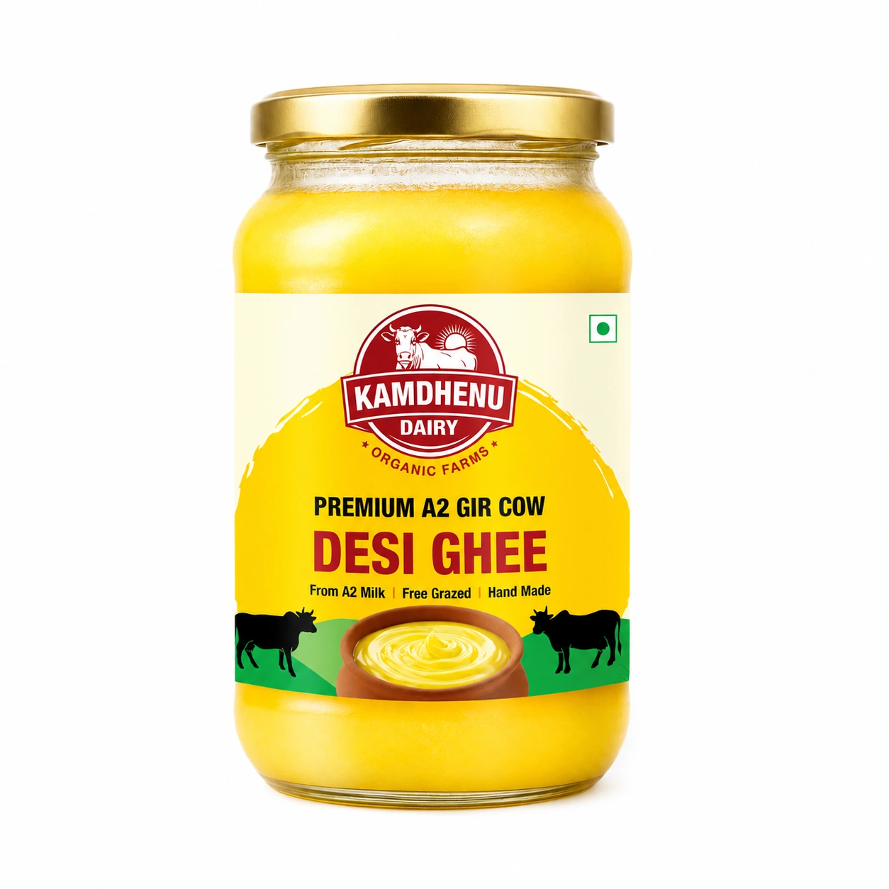 Kamdhenu Dairy A2 Gir Cow Ghee Jar